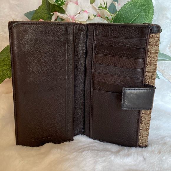 EUC Christian Dior bifold wallet. Leather & canvas - Picture 8 of 12